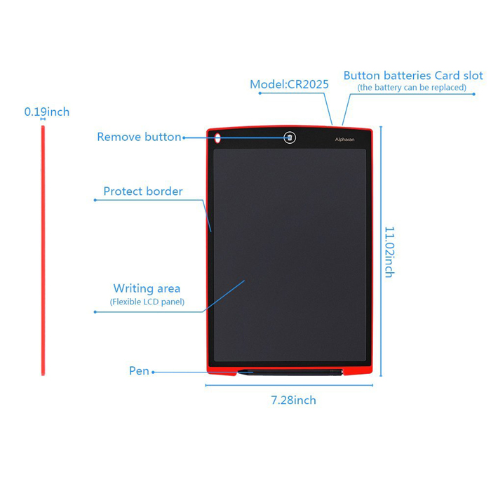 Tablet LCD Pürüzsüz Yazı Tahtası 8.5 Inç Çocuklar Çizim Notları Memo Mini Pad Kolay Temizle Düğmesi Tablet LCD Smooth Writing Board 8.5 Inch Kids Drawing Notes Memo Mini Pad Easy Clear Button