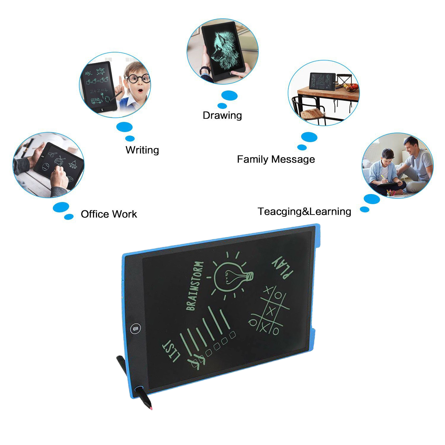 Tablet LCD Pürüzsüz Yazı Tahtası 8.5 Inç Çocuklar Çizim Notları Memo Mini Pad Kolay Temizle Düğmesi Tablet LCD Smooth Writing Board 8.5 Inch Kids Drawing Notes Memo Mini Pad Easy Clear Button