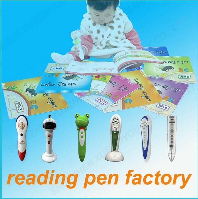 Kids Audio Books Talking Pen English French Spanish Arabic Customized Language Learning Reader Pen