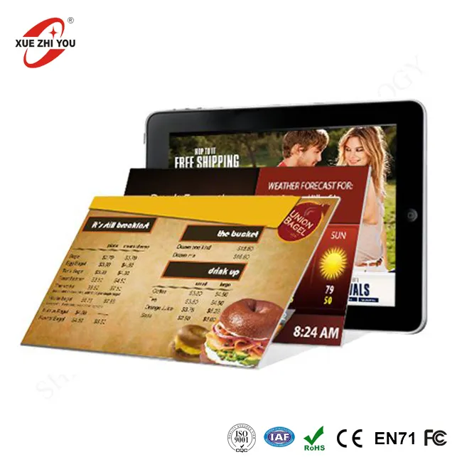 Online Yemek Siparişi için Taşınabilir Menü Tablet PC