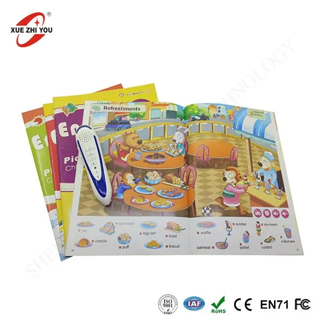 Çocuklar akıllı öğrenme makine noktası kalem konuşuyor